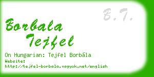 borbala tejfel business card